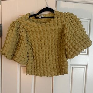 Elegant Puff Sleeve Blouse in Mustard
